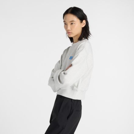 Athletics Premium Logo Relaxed Crop Crew