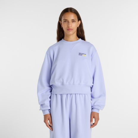 Athletics Premium Logo Relaxed Crop Crew