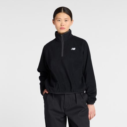 Sport Polar Fleece Half Zip, BLACK, WT53512BK