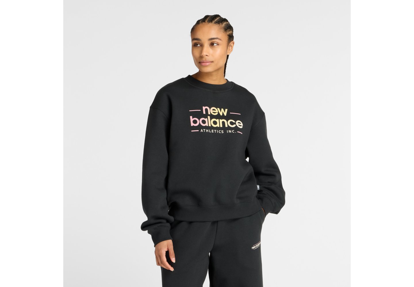 New Balance Reimagined Fleece Crew in Black — photo 1 of 1