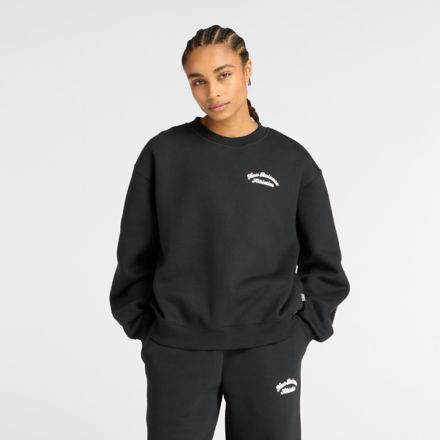 Linear Heritage Fleece Crew, BLACK, WT53516BK