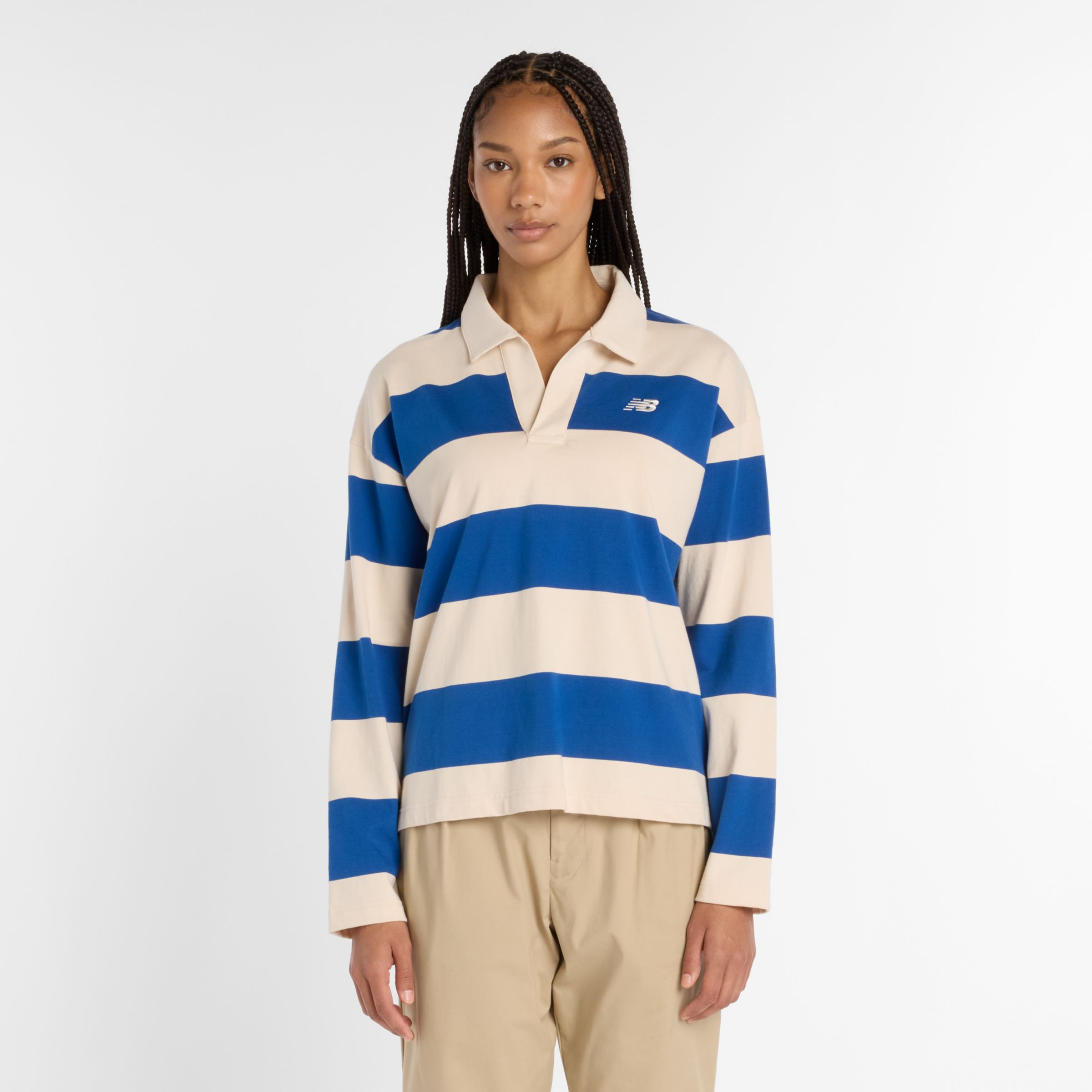 New Balance Women's Rugby Long Sleeve Shirt In Blue