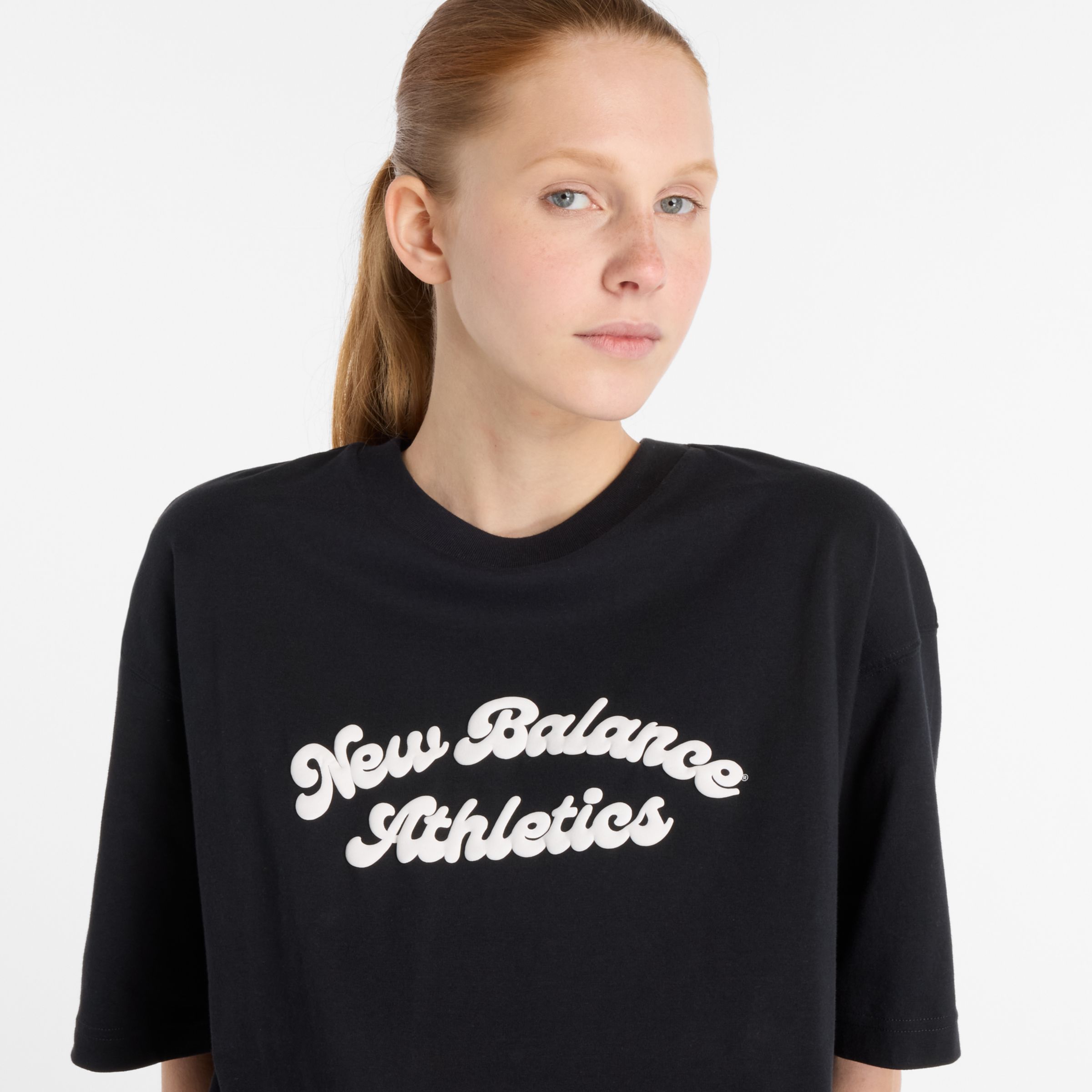 Linear Heritage 加大寬鬆圓領上衣