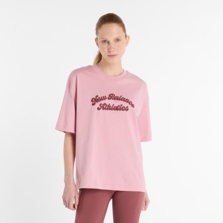Linear Heritage Oversized T-Shirt, PINK TAFFY, WT53525PTF