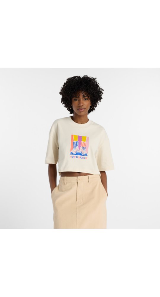New Balance Athletics Gradient Shoes T-Shirt in Earth Shadow