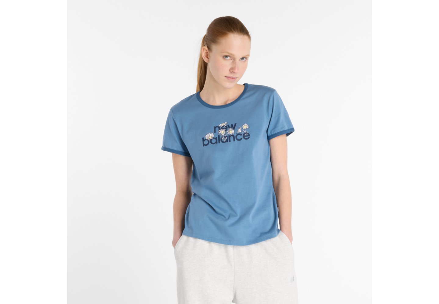 New Balance Flower Ringer T-Shirt in Shoreline Blue — photo 1 of 1