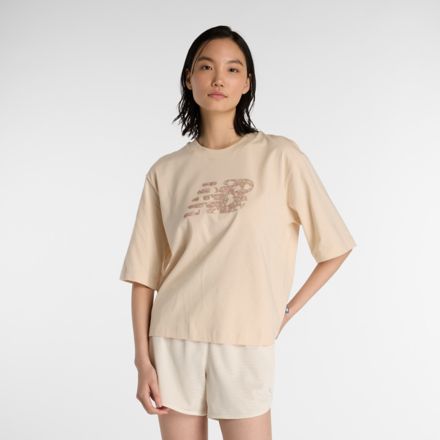 Flower Logo Crew, BISQUE, WT53929BIS