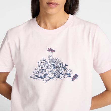 Athletics Pile T-Shirt, PINK GRANITE, WT53932PTG