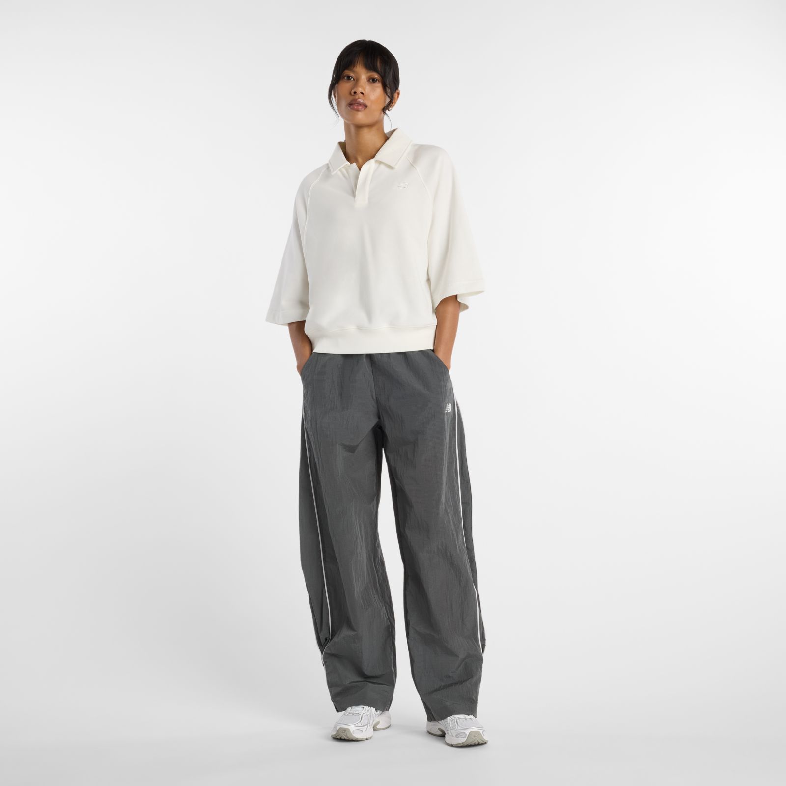 Женские худи New Balance Coastal Fleece Oversized Polo — фото 2