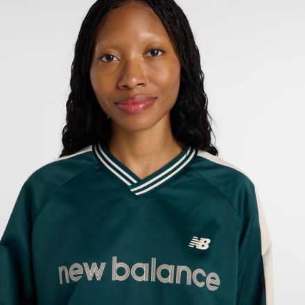 Satin Woven Pullover, LINEN with TEAM NAVY, WT61145IAAV