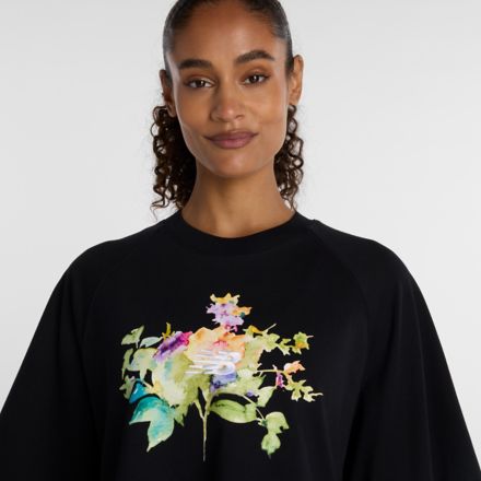 Watercolor Multi Boxy T-Shirt, BLACK, WT61371RBK