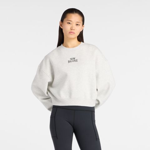 Женские худи New Balance Trackside Fleece Crew