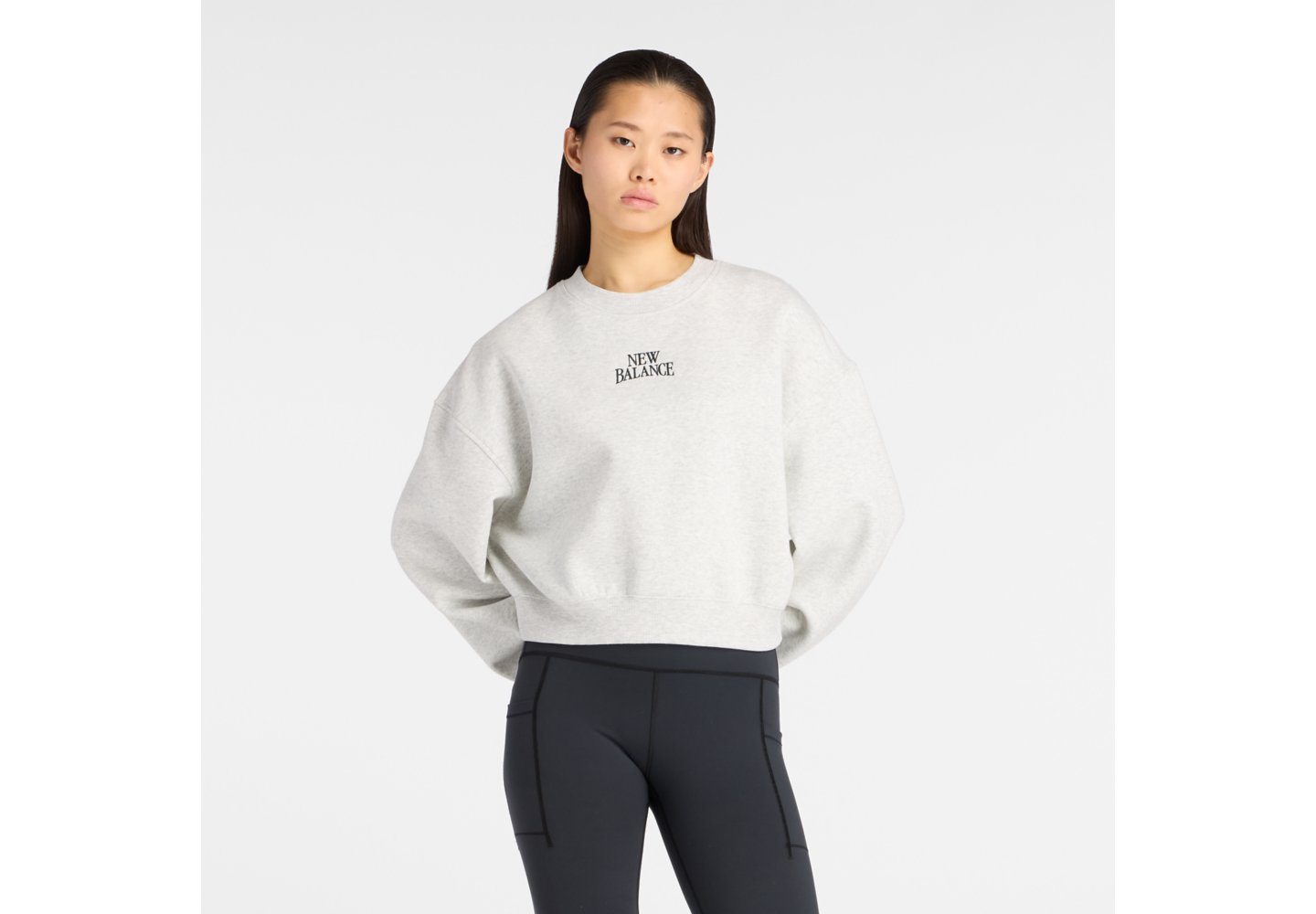 New Balance Trackside Fleece Crew in Medusa Green — photo 1 of 1