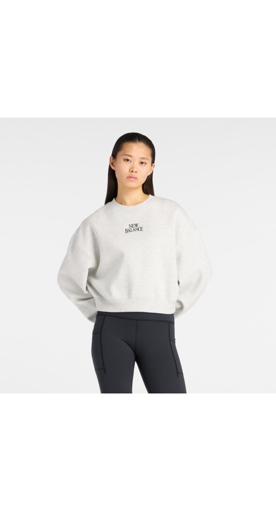 New Balance Trackside Fleece Crew in Medusa Green