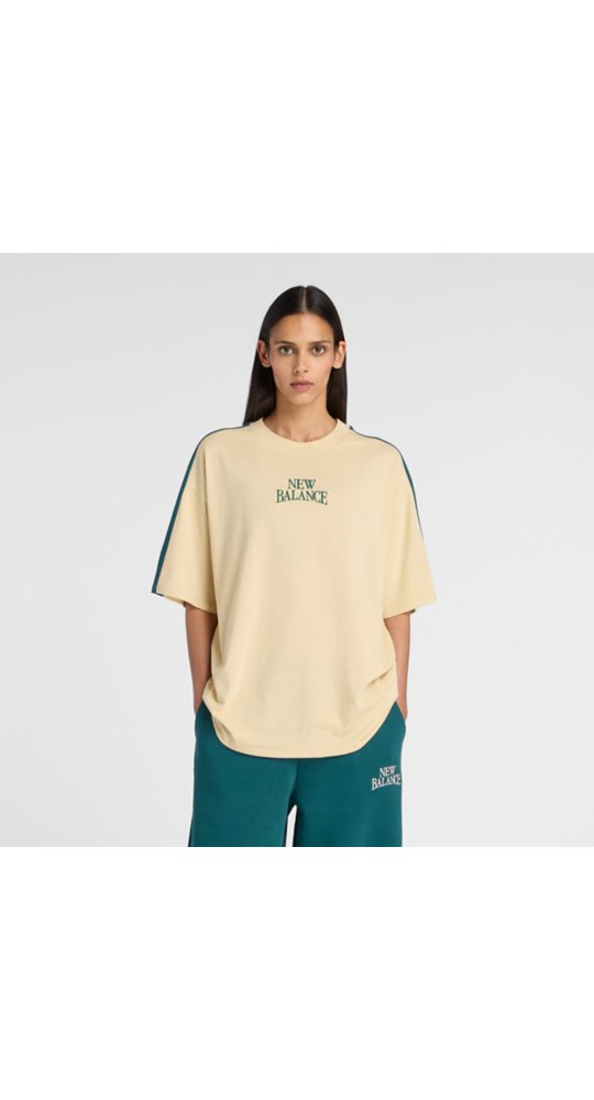 New Balance Trackside Oversized T-Shirt in Toasted Sesame