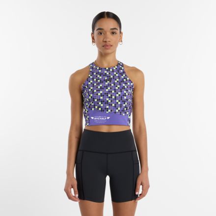 United Airlines NYC Half Printed Sleek Storage Race Crop, MULTI COLOR (MLT), WT61B0RCMLT