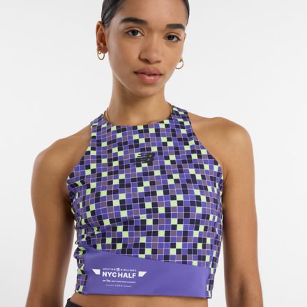 United Airlines NYC Half Printed Sleek Storage Race Crop