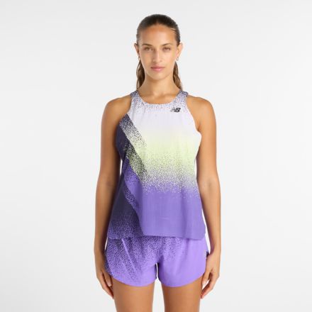 Race Day Ultra Light Printed Singlet, ELECTRIC PURPLE, WT61B671EPU