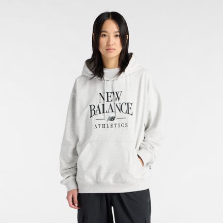 Trackside 法式毛圈布連帽上衣, 麻冷灰, WT61C00MAHH