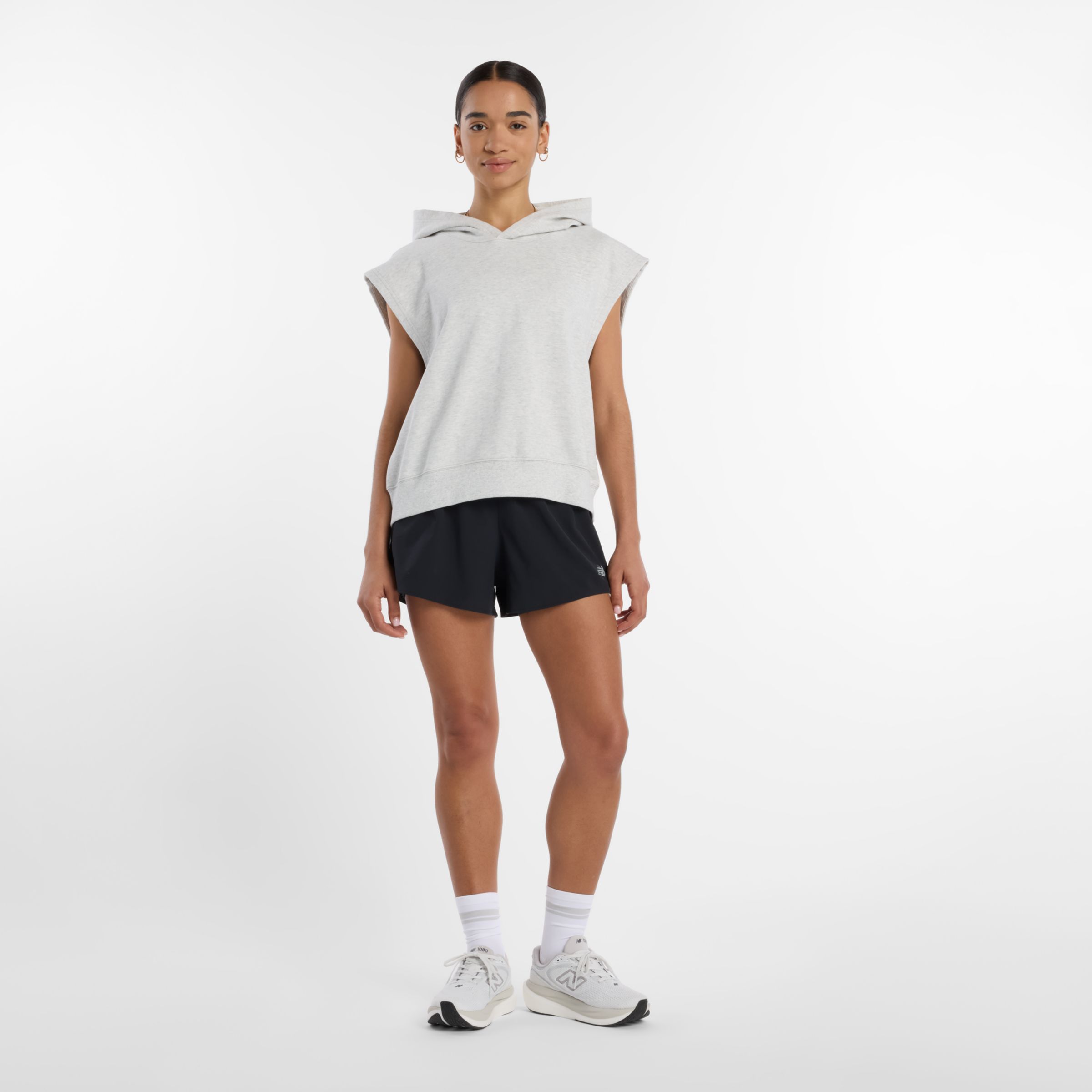 Embossed Sleeveless Hoodie