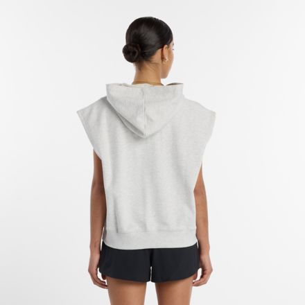 Embossed Sleeveless Hoodie
