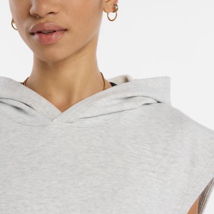Embossed Sleeveless Hoodie