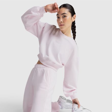 Klutch Athletics French Terry Crew, PINK SALT with Pink, WT61F6ZVAAA