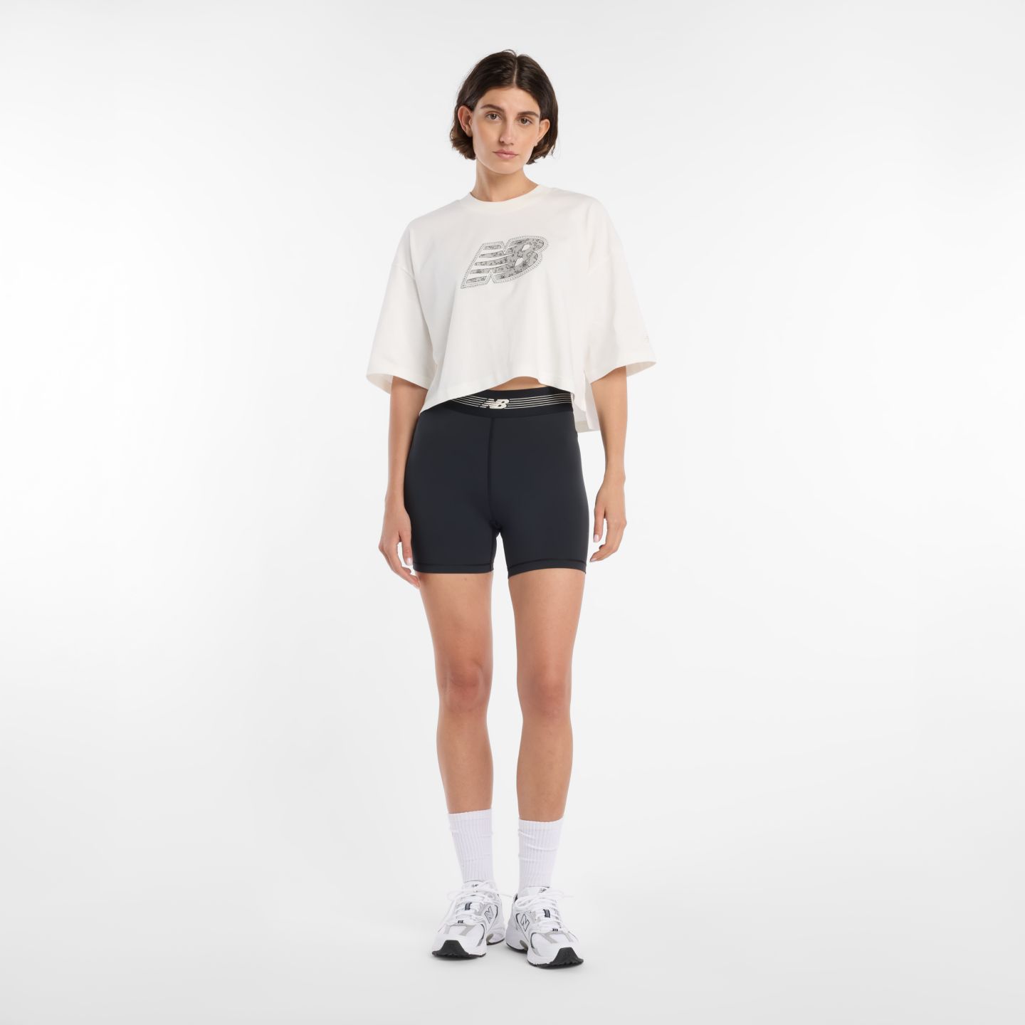 Женская футболка New Balance Lace NB, цвет: Морская соль — фото 2