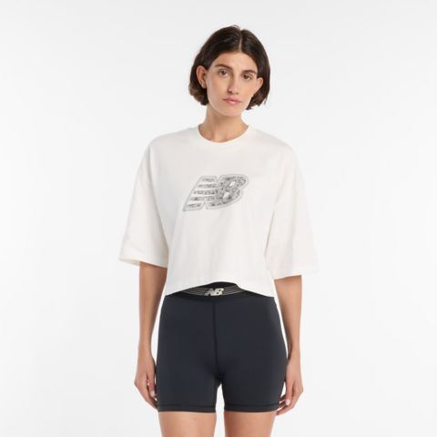 Женская футболка New Balance Lace NB, цвет: Морская соль
