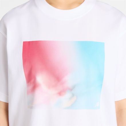 NB GREY Photo T-shirt Red, WHITE with White, WT61G8C6WT