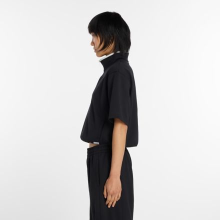 ニットショートスリーブハーフジップ