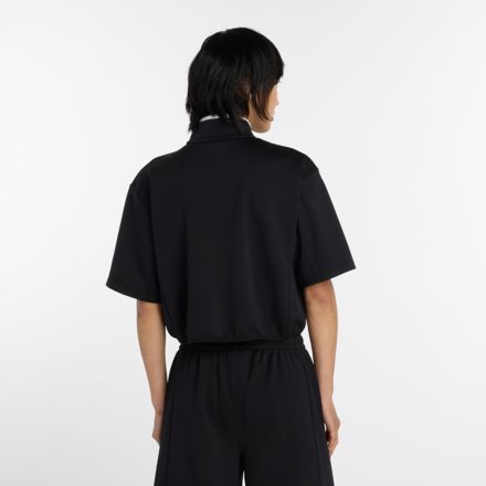 ニットショートスリーブハーフジップ