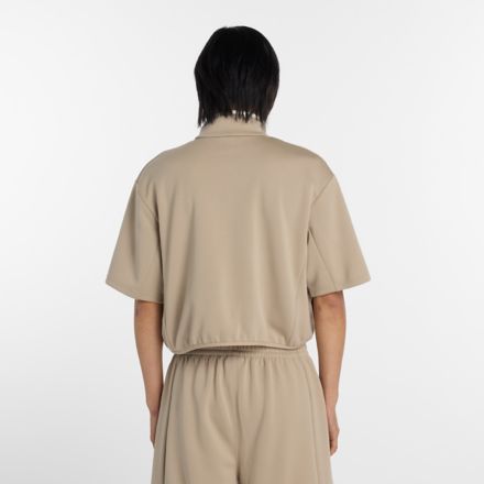 ニットショートスリーブハーフジップ