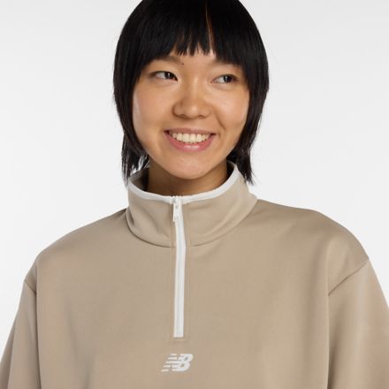 ニットショートスリーブハーフジップ