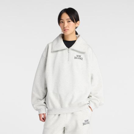Trackside Fleece Half Zip, Ash Heather, WT61K8W1AHH