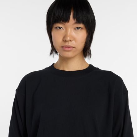 NB GREY 3D Short Sleeve Top, 海鹽, WT61L8MKBK