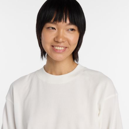 NB GREY 3D Short Sleeve Top, SEA SALT, WT61L8MKSST