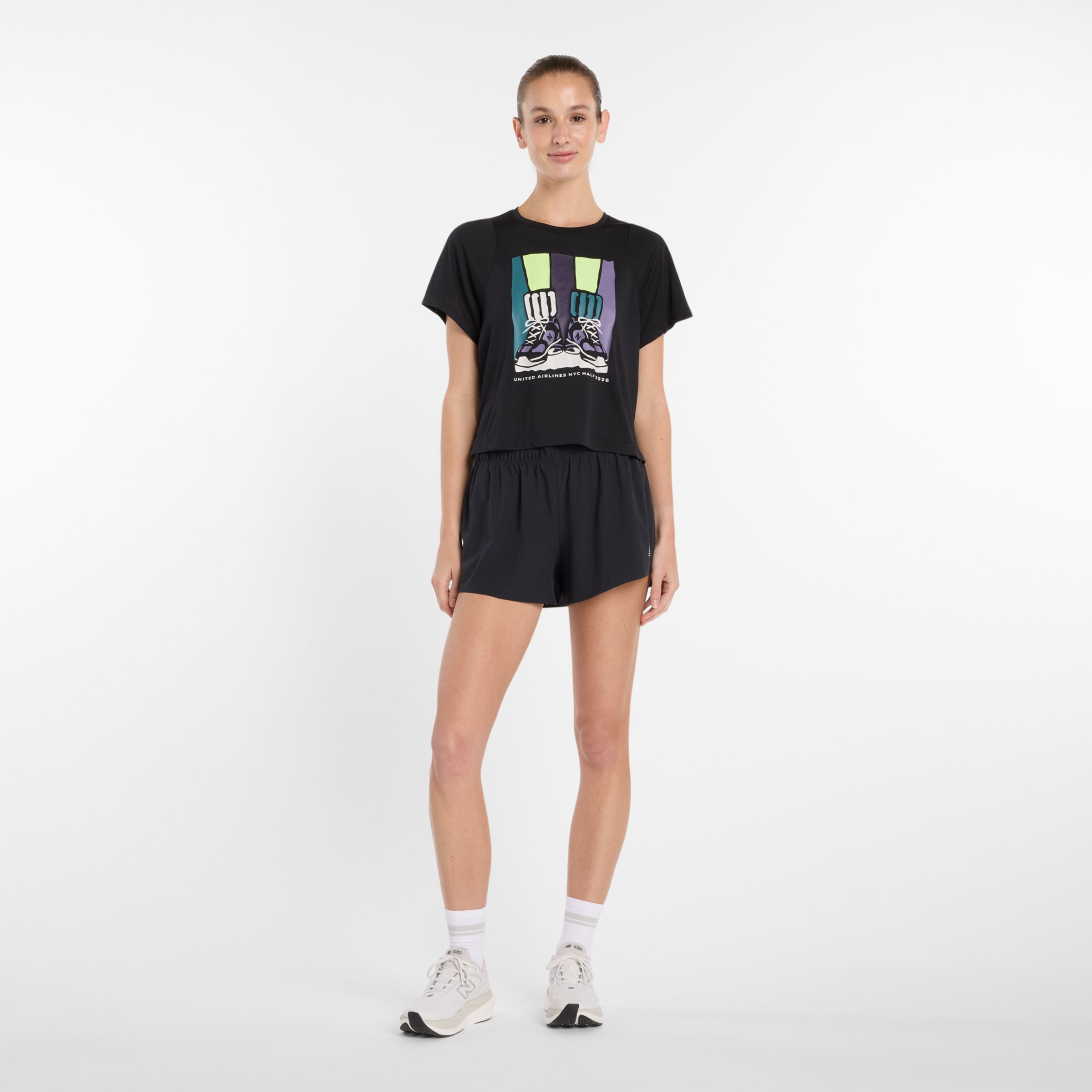 United Airlines NYC Half Women's Drapey Jersey T-Shirt