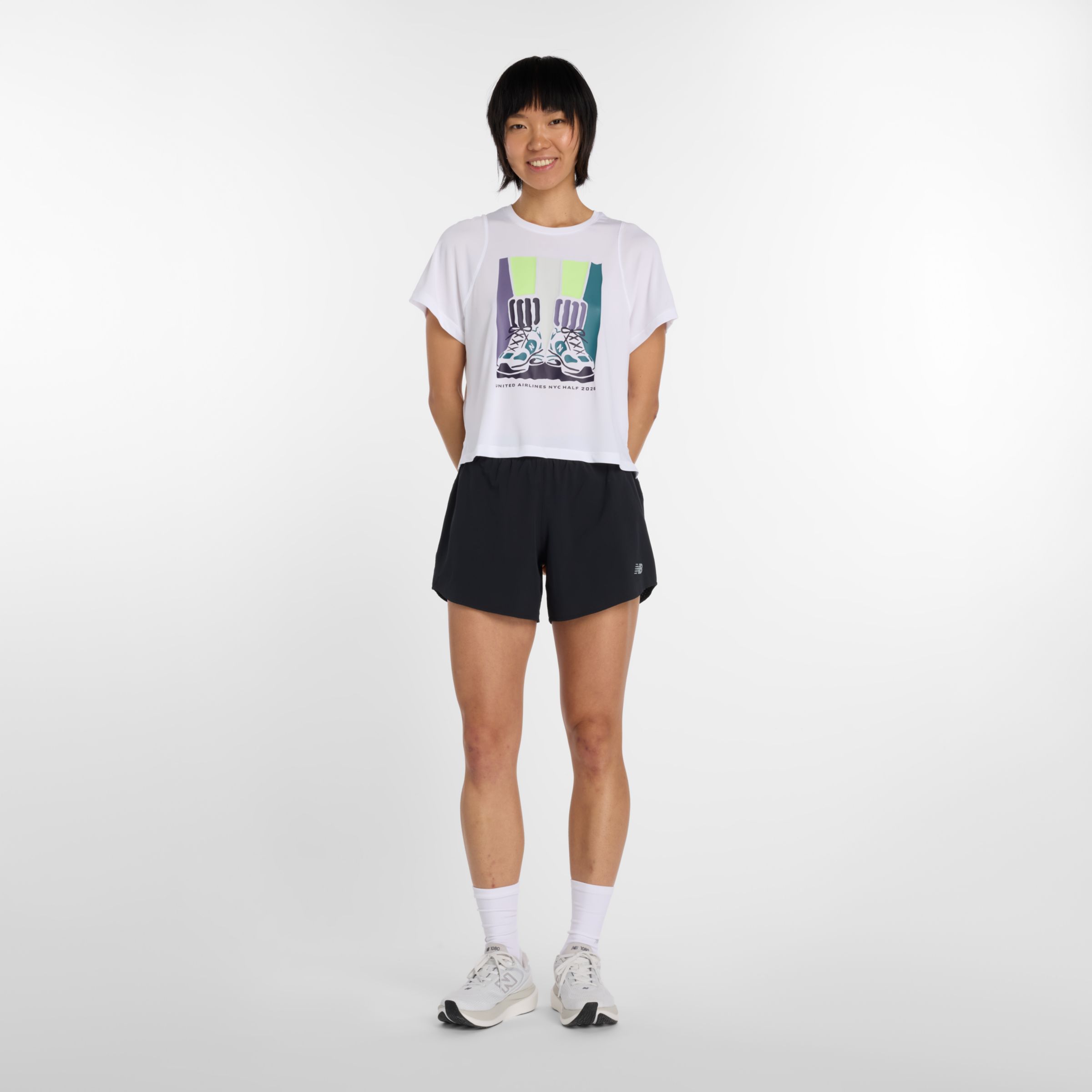 United Airlines NYC Half Women's Drapey Jersey T-Shirt