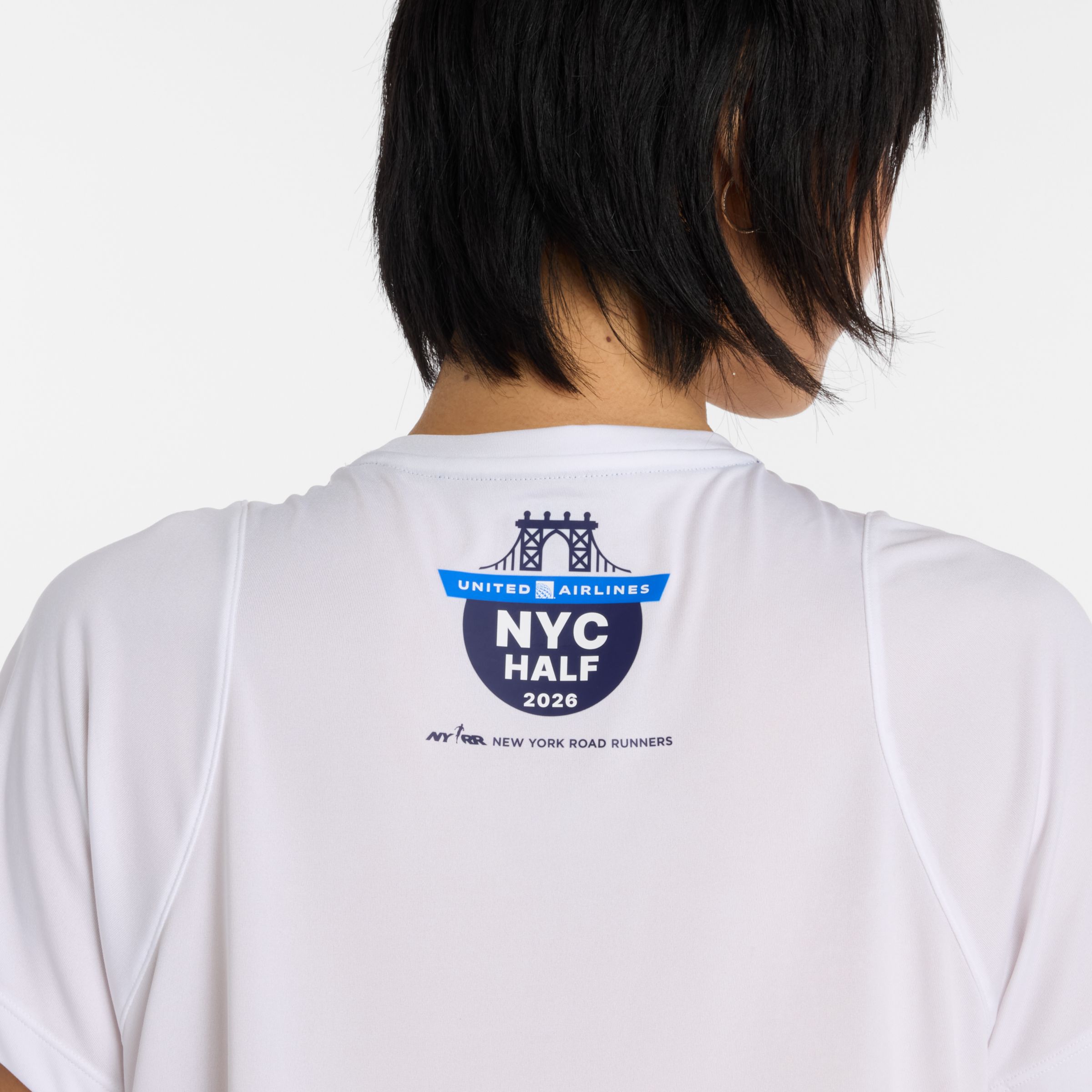 United Airlines NYC Half Women's Drapey Jersey T-Shirt