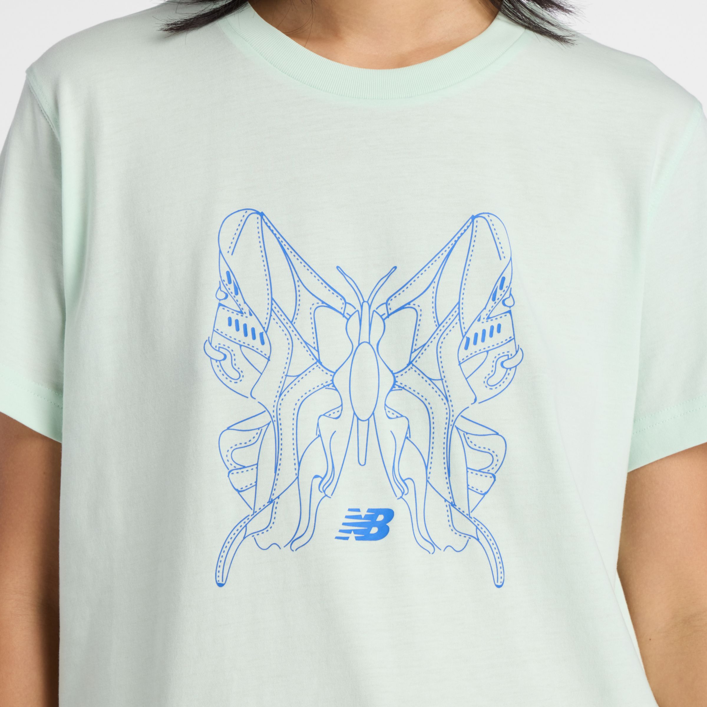 New Balance Butterfly Oversized T-Shirt, WT61M6WOCOJ