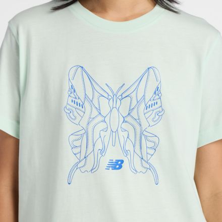 Butterfly Oversized T-Shirt, COSMIC JADE, WT61M6WOCOJ