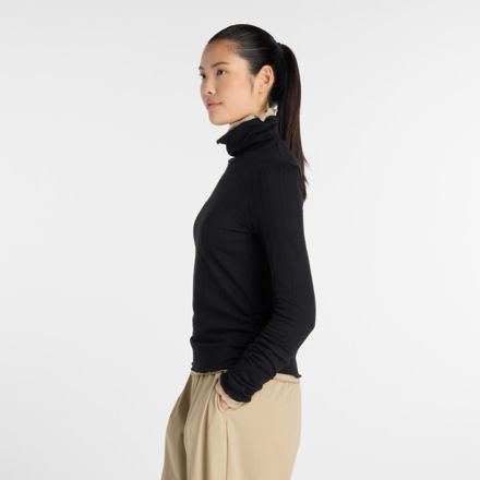 NB GREY カラーブロック長袖トップ