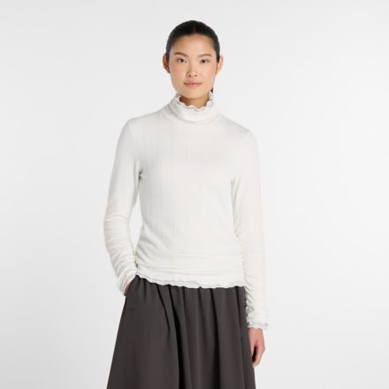 NB GREY カラーブロック長袖トップ, SEA SALT, WT61O1JASST