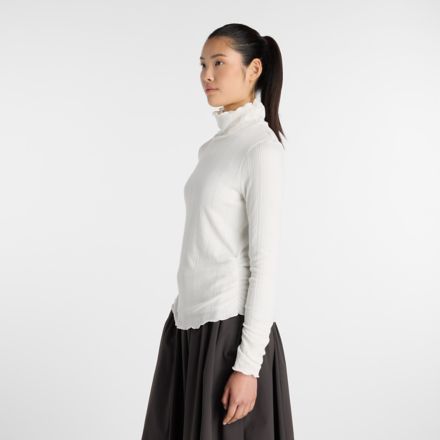 NB GREY カラーブロック長袖トップ