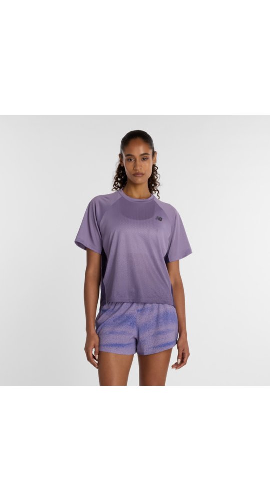 New Balance Viz-Tech Run T-Shirt in Candied Violet