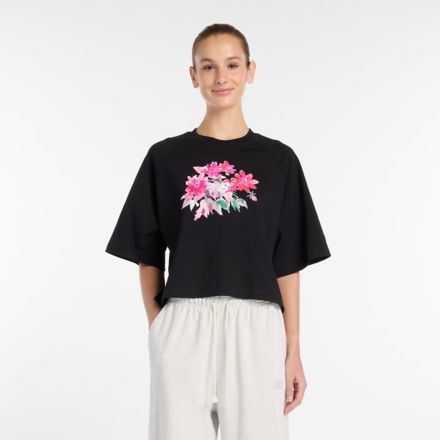 Watercolor Pink Boxy T-Shirt, BLACK, WT61O9PRBK