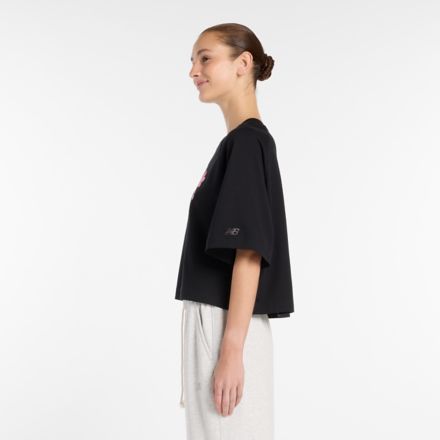 ウォーターカラーピンクボクシーTシャツ