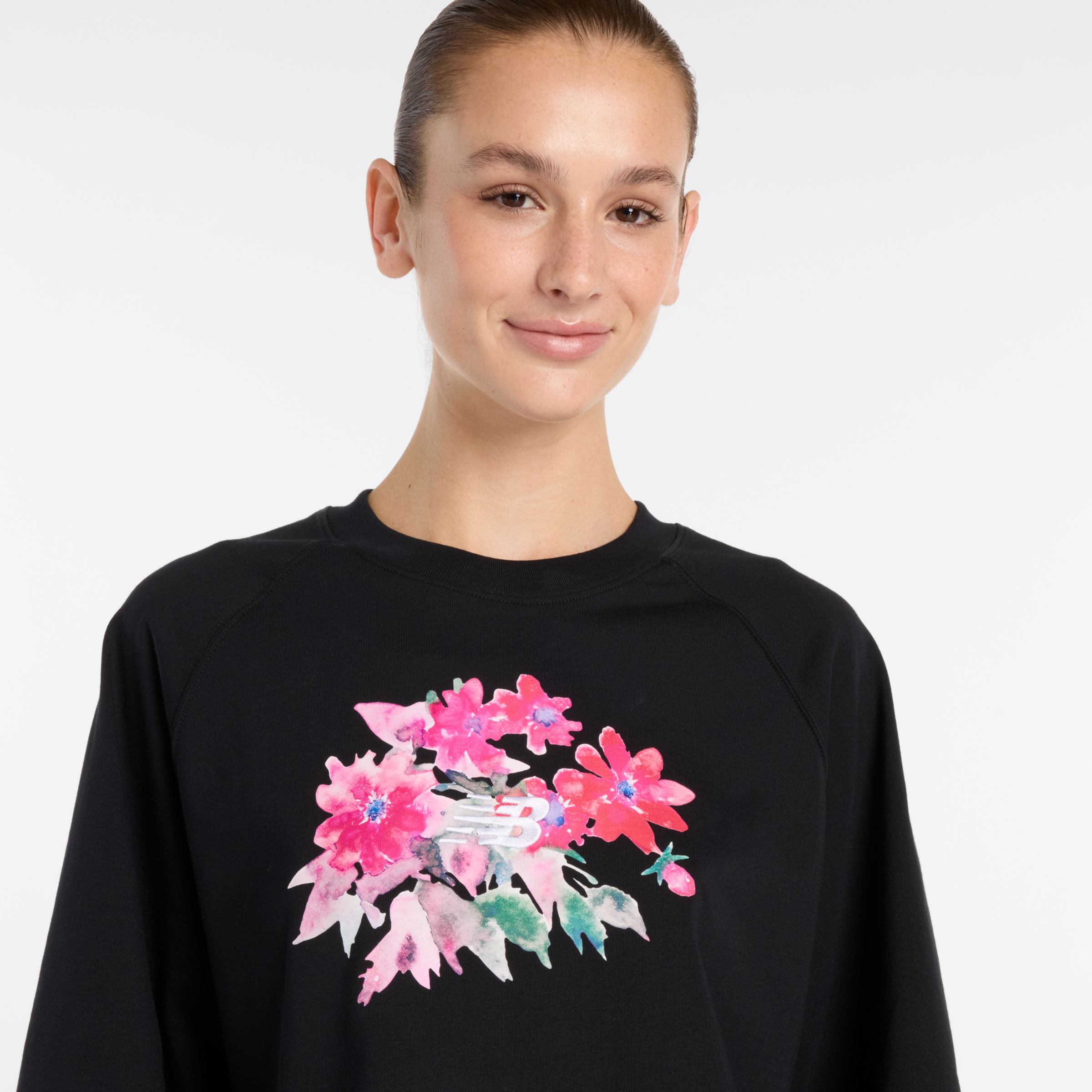 ウォーターカラーピンクボクシーTシャツ