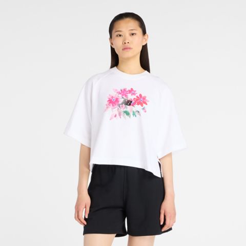 Женские футболки New Balance Watercolor Pink Boxy T-Shirt